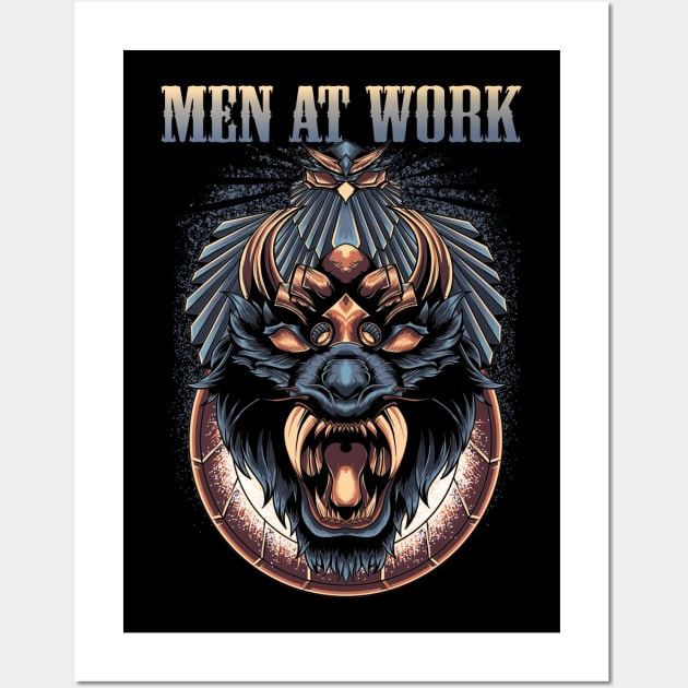 WORK AT THE MEN BAND Wall Art by Roxy Khriegar Store